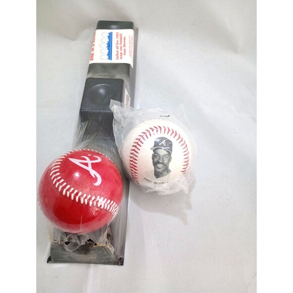 Chevron Team Stars Set Atlanta Braves Avery Mcgriff Blauser Autographed Ball - Picture 3 of 9